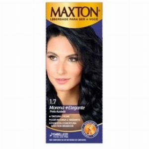 Tintura Maxton Creme Kit Prático 1.7 Preto Azulado Morena Elegante