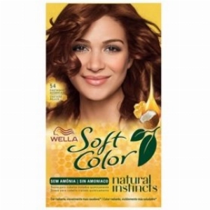 Tintura Wella Soft Color Kit Creme Sem Amônia Cor 54 Castanho Acobreado