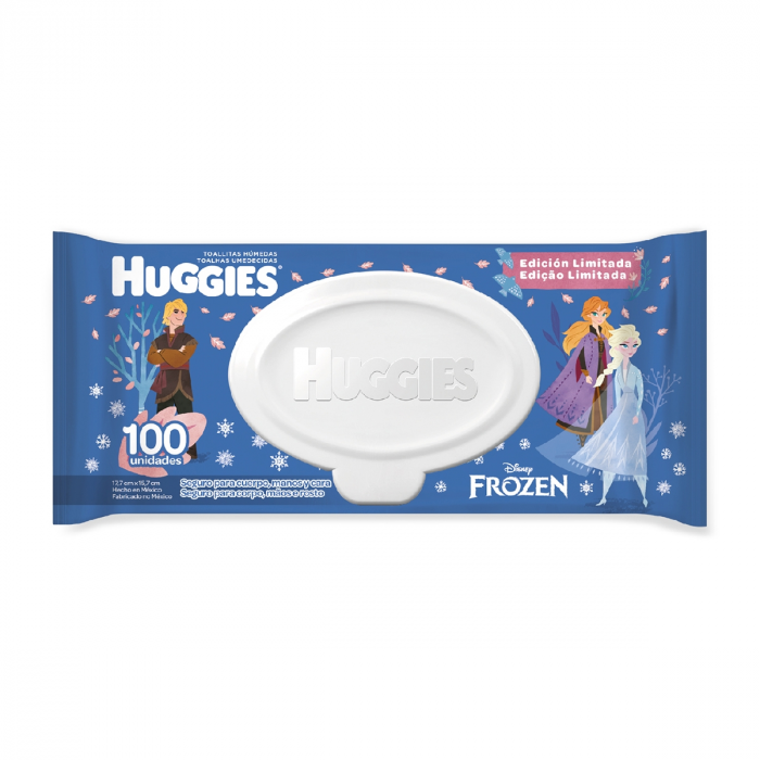 TOALHAS UMEDECIDAS HUGGIES FROZEN 100 UNIDADES