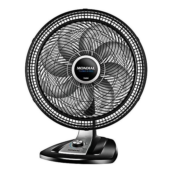 Ventilador Mondial Turbo 8 Pás 150W VTX-50-8P Preto - 220V